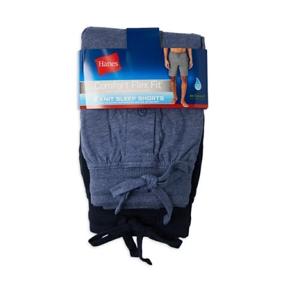Hanes Men's Cotton Modal ComfortFlexFit Sleep Shorts, 2-Pack - Picture 5 of 6